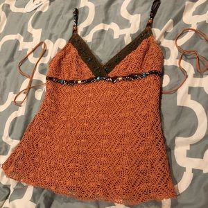 Gorgeous Soulmates crochet and embellished tank